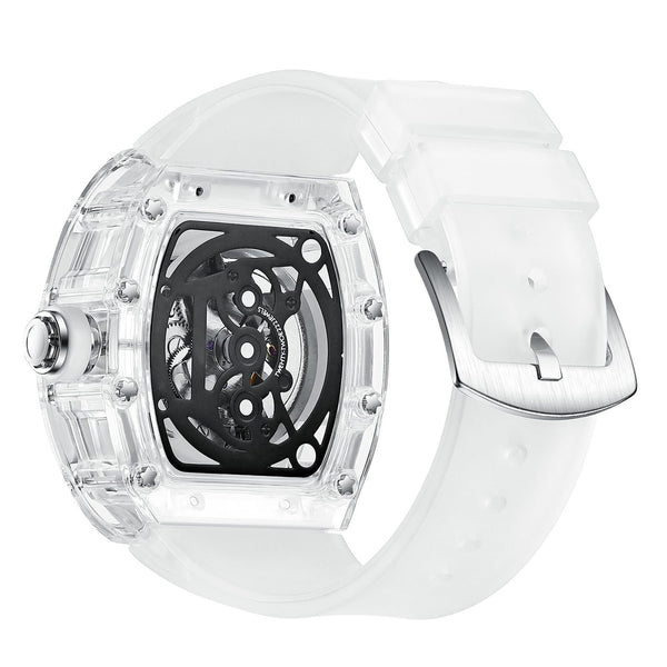 Singulier Watches - Millennial - Design watch with case made out of modern light-weight materials. Reliable Quartz chronograph in a bold Richard Mille-inspired case. Comfortable silicone rubber watch band. Hip, millennial and avant-garde. This watch will be noticed wherever you'll take it.