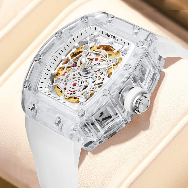 Singulier Watches - Millennial - Design watch with case made out of modern light-weight materials. Reliable Quartz chronograph in a bold Richard Mille-inspired case. Comfortable silicone rubber watch band. Hip, millennial and avant-garde. This watch will be noticed wherever you'll take it.