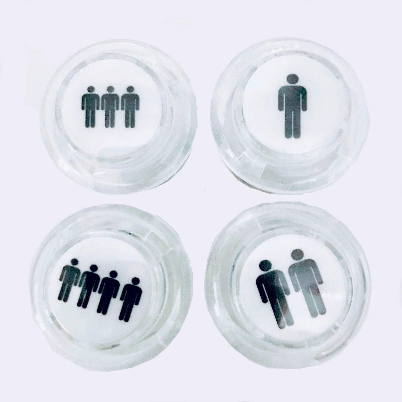 LED 12V White Player 1 2 3 4 Buttons