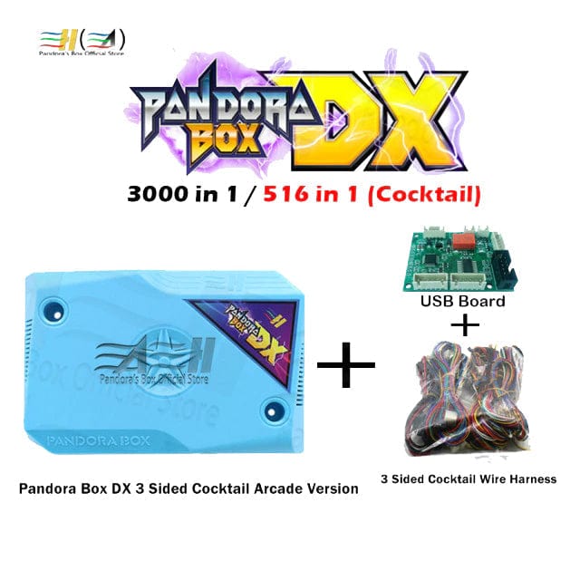 Pandora Box 3 Sided Cocktail Arcade Board Vertical and Cocktail Swi — DIY Retro Arcade
