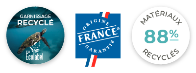 Recycelter Kunststoff – Herkunftsgarantie Frankreich – 88 % recyceltes Material