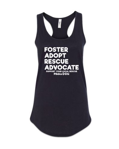 Foster, Adopt, Rescue, Advocate | 60/40 | Racerback Tank