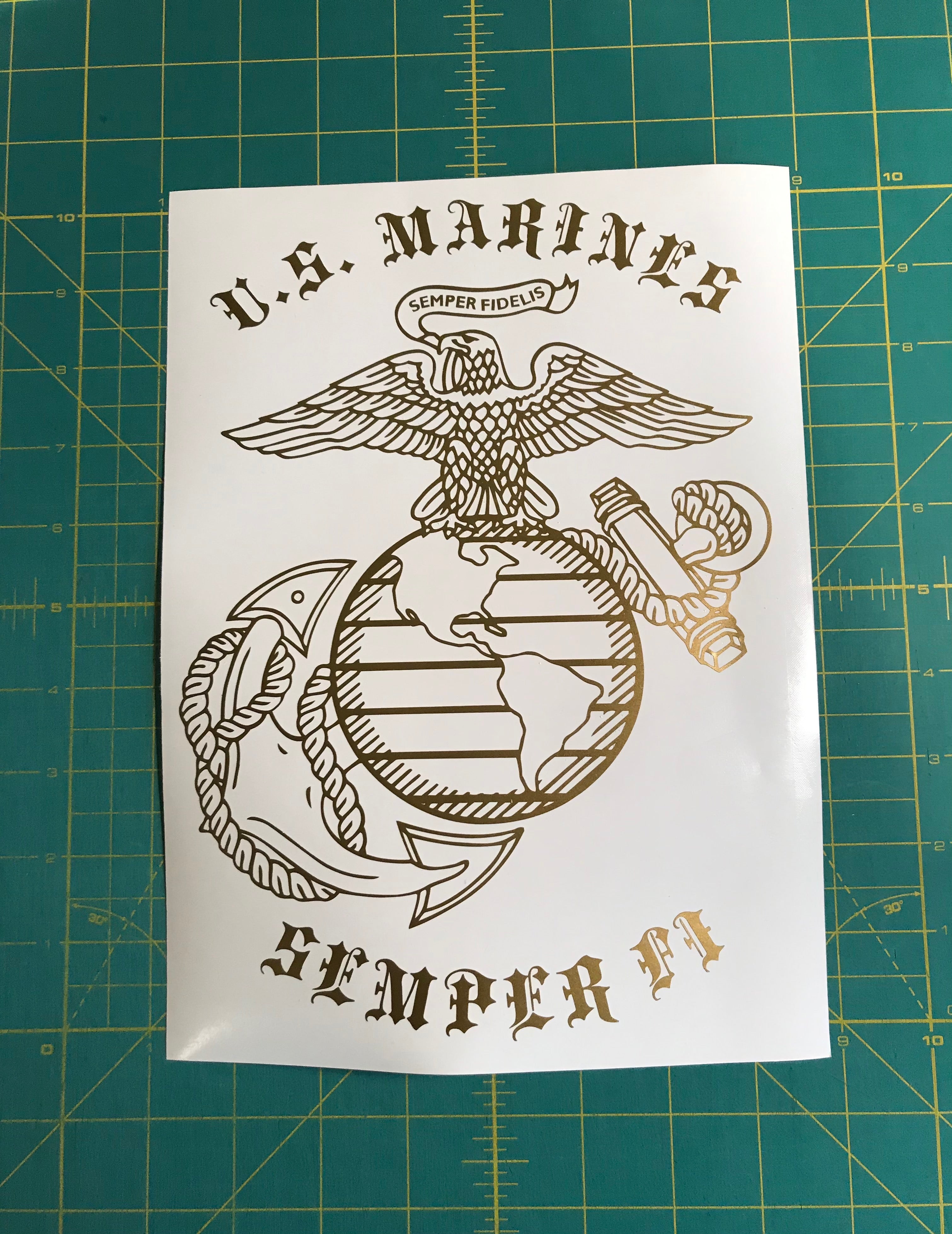 USMC EGA Semper Fi US Marine Military Custom Vinyl Car Truck Window Sticker