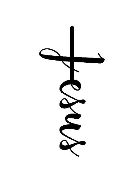 Jesus Cross Religious decal car truck window religion bumper sticker ...