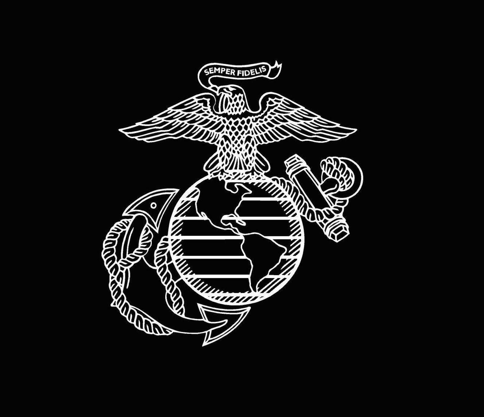 Usmc Ega Decal Usmc Car Decal Marine Decal Custom Vinyl Decal Diecut