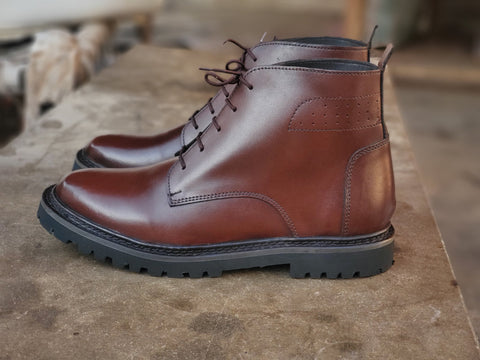 Brown Soft Cow Leather Chukka boots