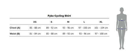 Boost Cycling SS Shirt Womans size guide