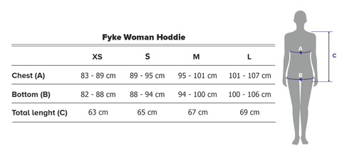 Lifestyle Woman Hoodie Guide des tailles