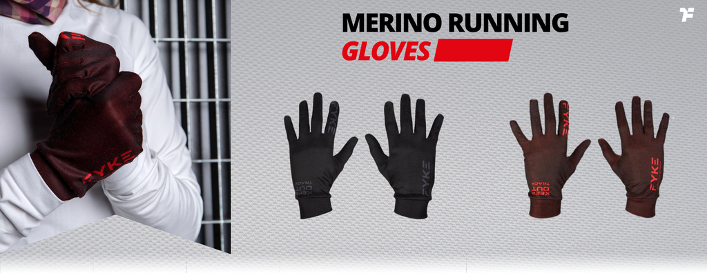 Fyke Merino Running Gloves