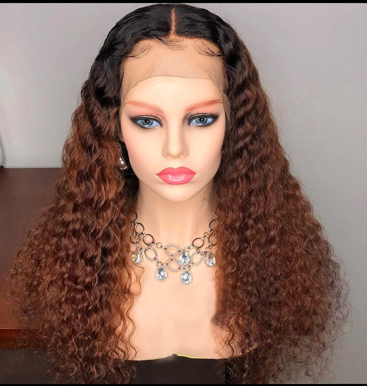 ombre curly wig