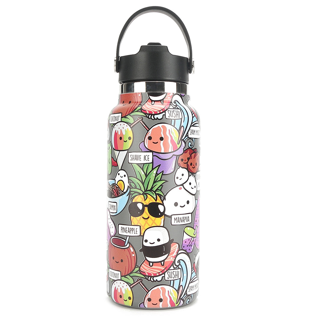 Insulated Water Bottle 40oz Craving Hawaii Grey – Happy Wahine