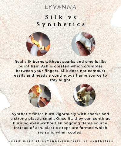 How to tell silk apart from synthetic fibers