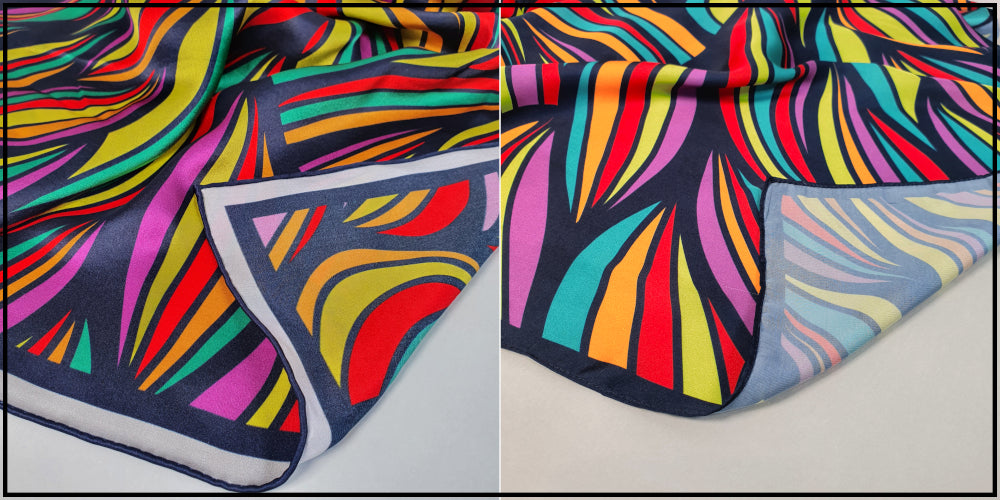 ink penetration into printed silk compared to polyester