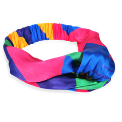 A colourful silk headband