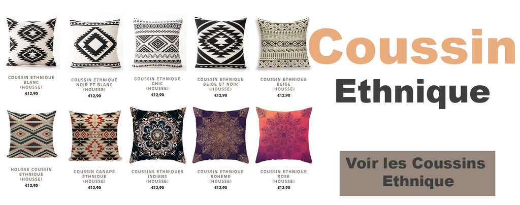 collection de coussin ethnique