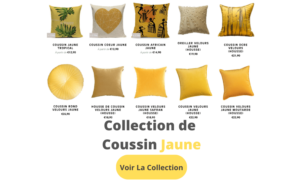 collection de coussin jaune