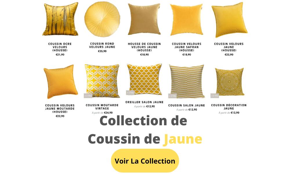 collection de coussin jaune