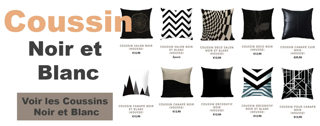 collection de coussins noirs