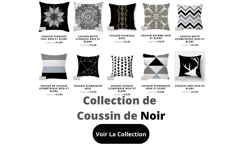 collection de coussin noir