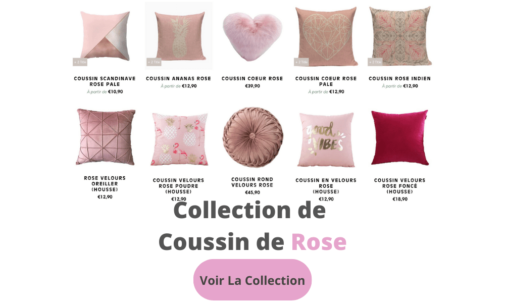 collection de coussin rose