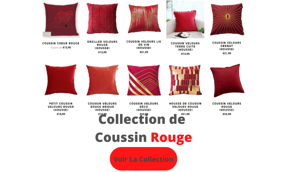 collection de coussin rouge