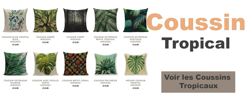 collection coussin tropical