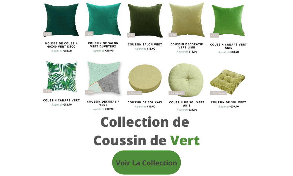 collection de coussin vert