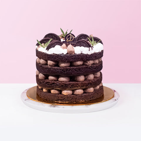 Oreo Chocolate Vegan Naked Cake cake_vegan Junandus - CakeRush