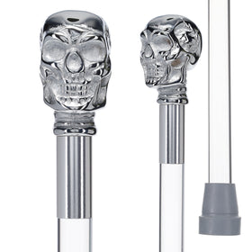 Vintage Skull Walking Cane with Removable Grip Handle and Rubber Tip –  Sunken Skull