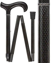 Black Triple Wound Carbon Fiber Mini Folding & Adjustable Fritz –  Fashionable Canes