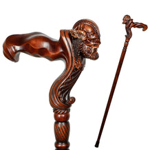 Spiral Carved Walking Cane - Derby Handle, Cherry Stain