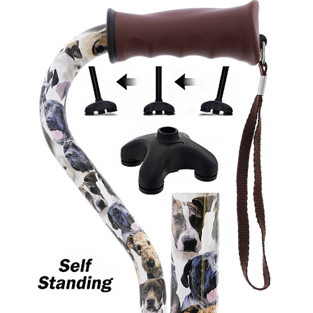 Dog Lovers' Choice: Comfort Grip Offset Walking Cane