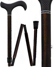 Rosewood 3 Piece Folding Derby Walking Cane With Rosewood Shaft