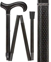 Black Adjustable Lightweight Folding Cane Foldable Walking Stick