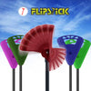 FlipStick Flipstick Straight Folding Seat Cane Green w/ Green Bag - Non-Adjustable