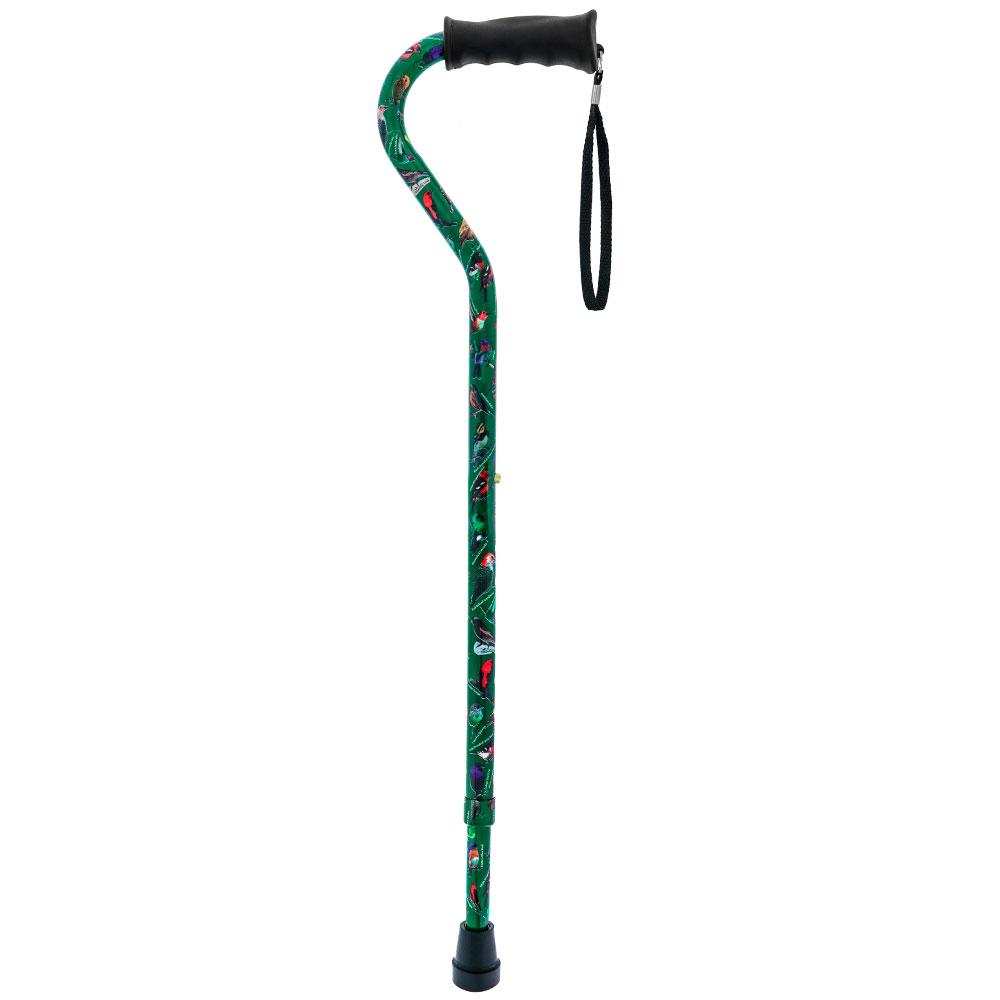 American Songbird Aluminum Adjustable Offset Walking Cane