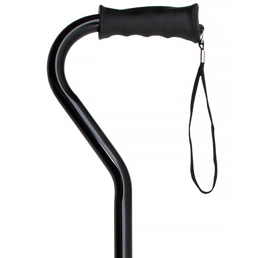 Black Aluminum Adjustable Offset Walking Cane Fashionable Canes