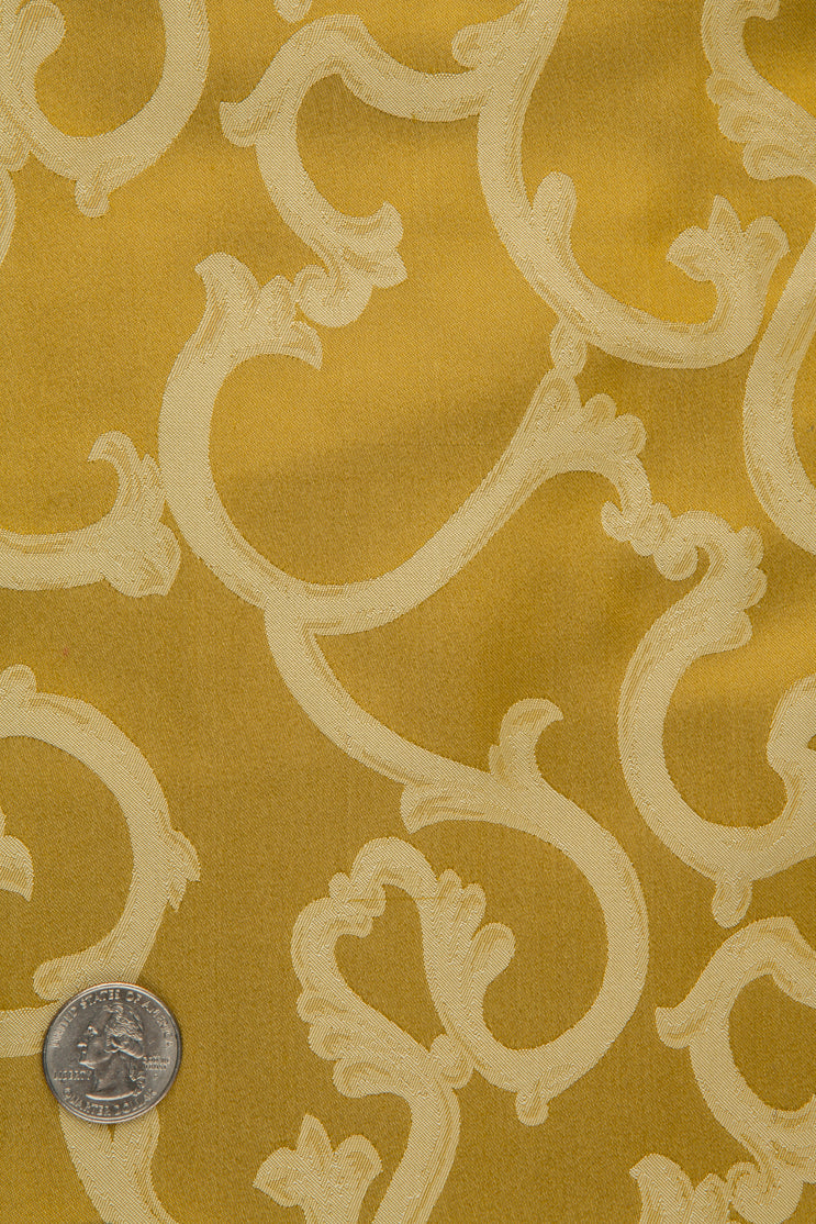 Gold Silk Jacquard 001 Fabric