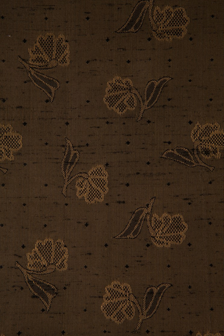 Brown Silk Jacquard 063 Fabric