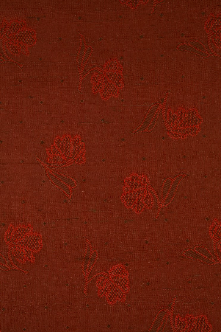 Red Silk Jacquard 066 Fabric