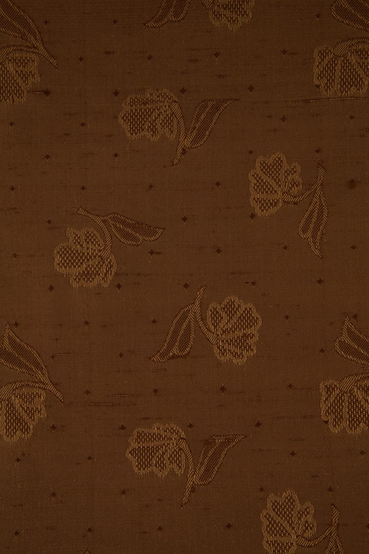 Brown Silk Jacquard 067 Fabric