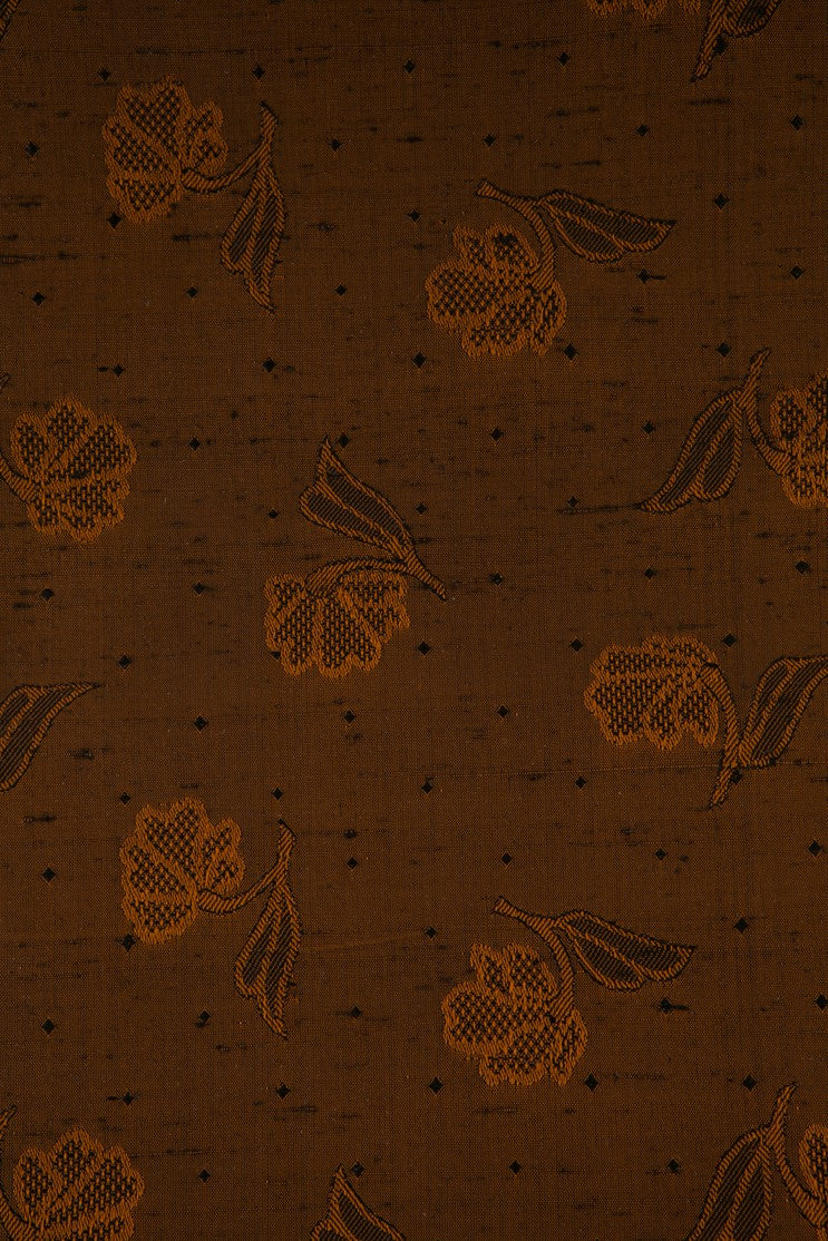 Brown Silk Jacquard 069 Fabric