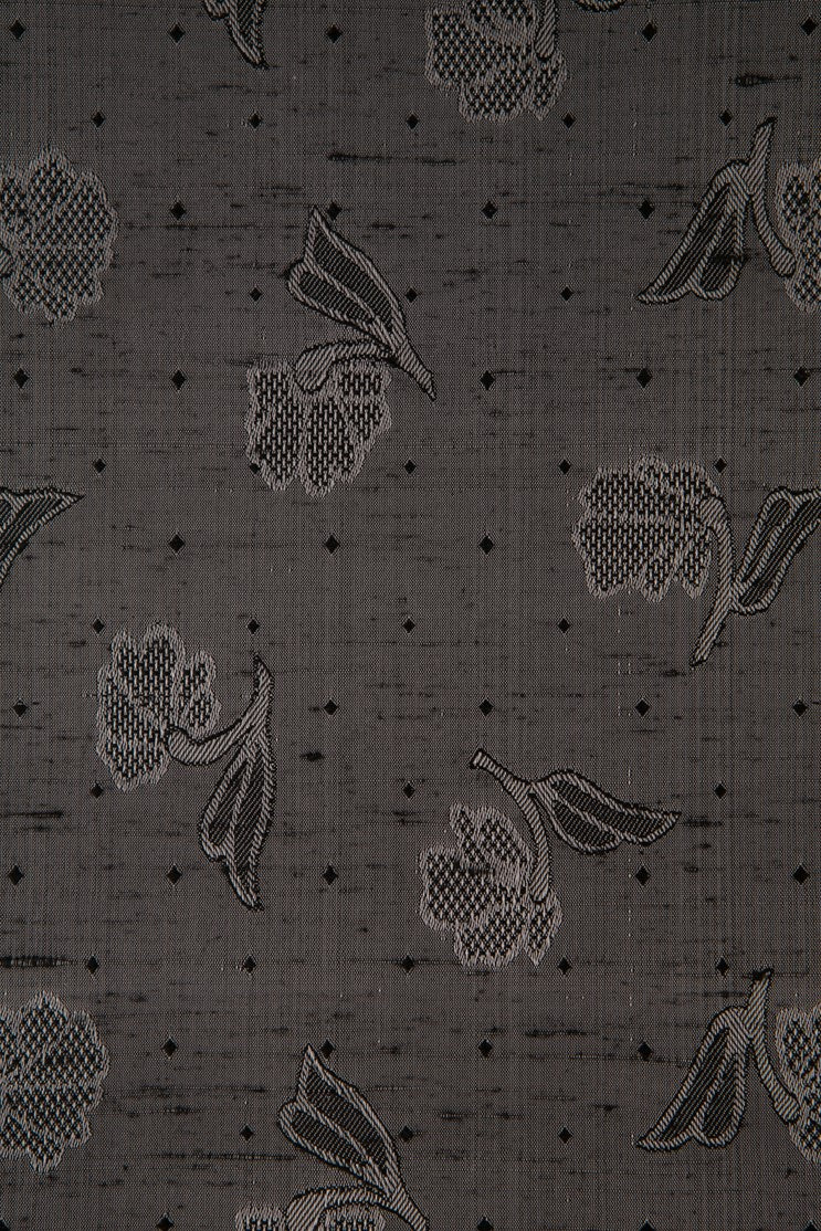 Black Silk Jacquard 082 Fabric