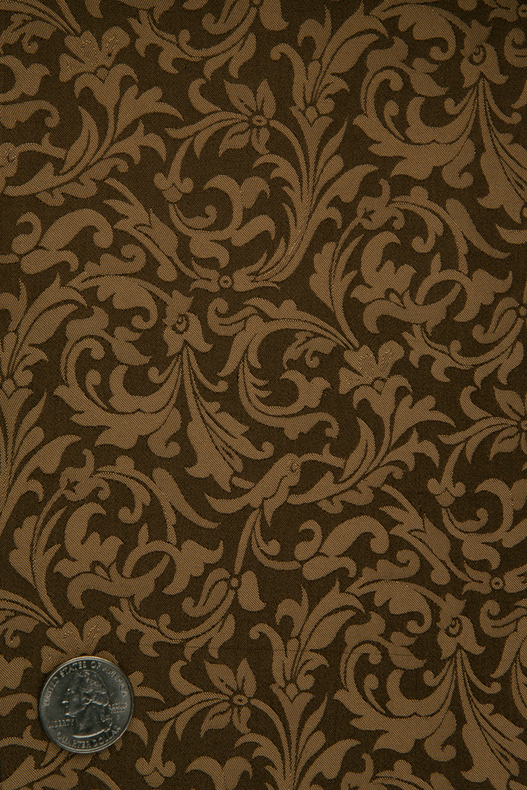 Golden Brown Silk Jacquard 085 Fabric