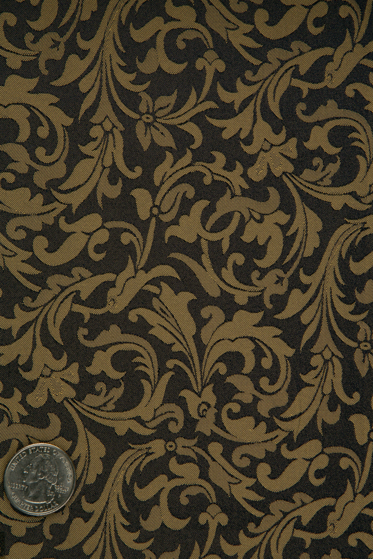 Blue Gold Silk Jacquard 087 Fabric