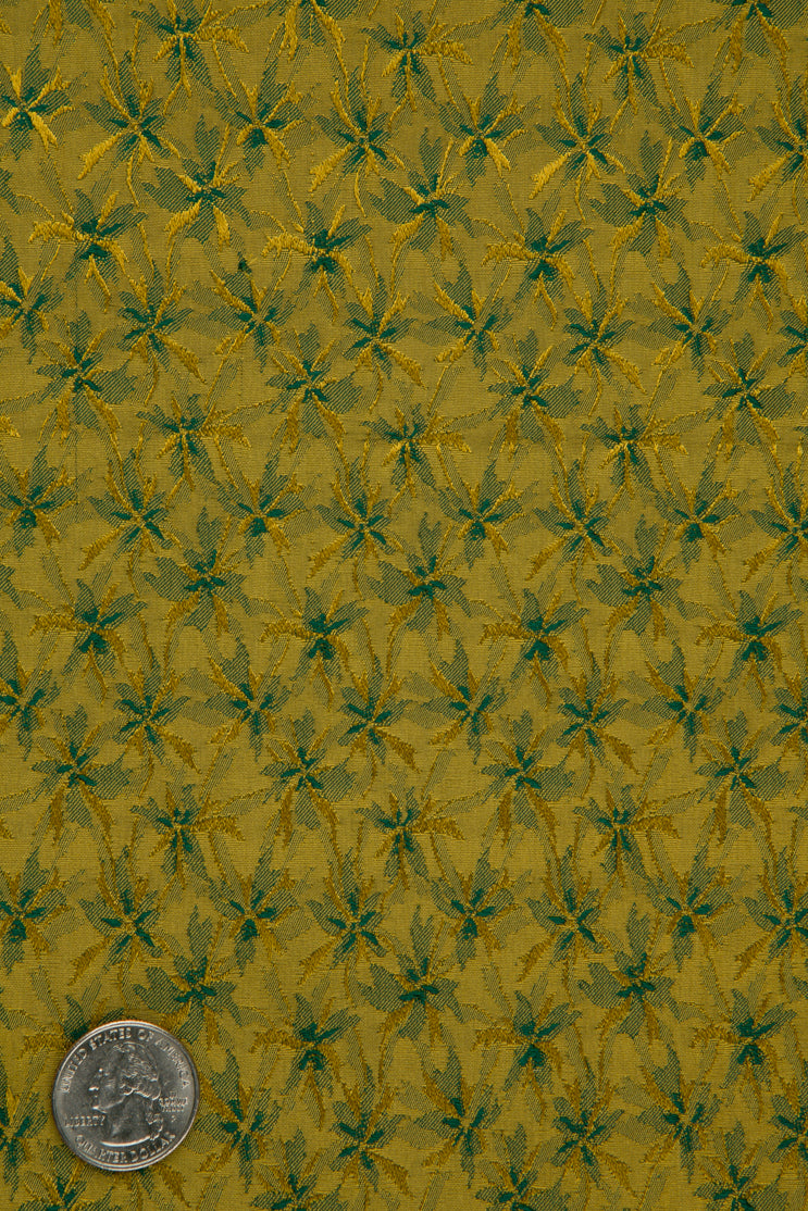 Yellow-Green Silk Jacquard 097 Fabric