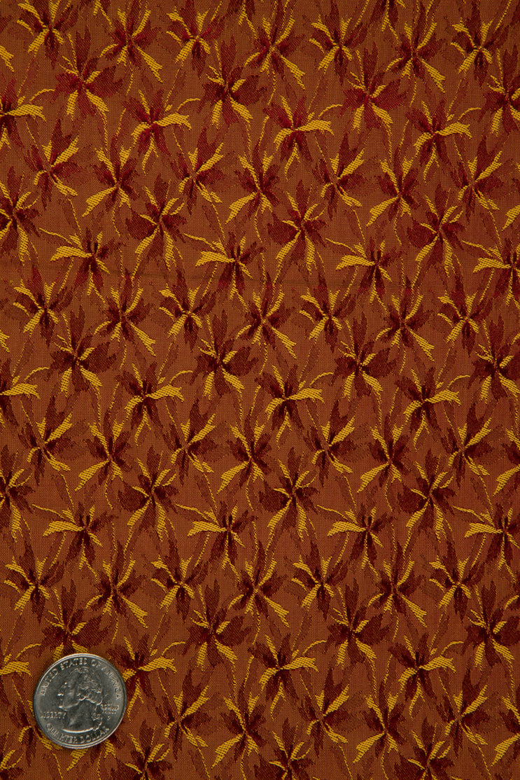 Red Gold Silk Jacquard 098 Fabric
