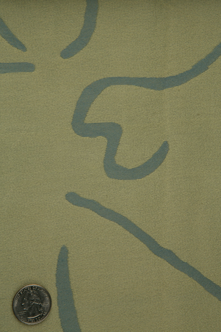 Olive Silk Brocade Fabric