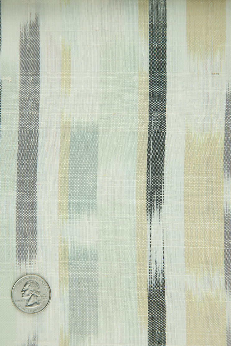 Multicolor Striped Silk Shantung 110 Fabric