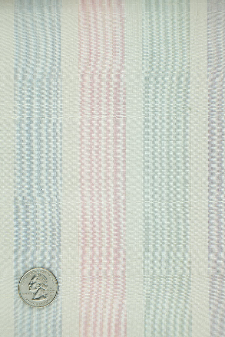 Multicolor Striped Silk Shantung 114 Fabric